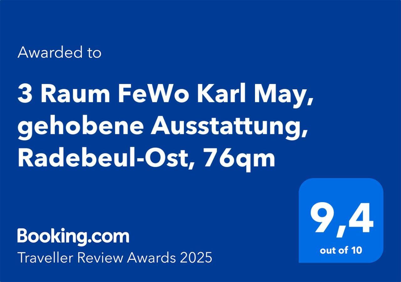 3 Raum Fewo Karl May, Gehobene Ausstattung, Radebeul-Ost, 76Qm エクステリア 写真